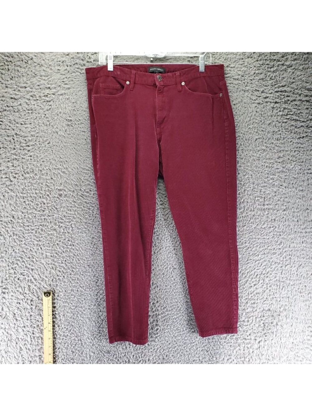 Banana Republic Jeans Womens 31 Petite Red Corduroy Classic 5-Pocket Stretch